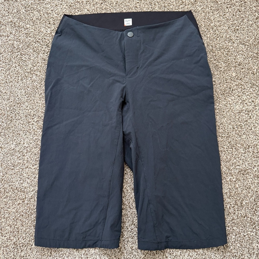 Rapha Trail Shorts Woman's Large Trail Cycling Pockets Black 15" Inseam Athletic